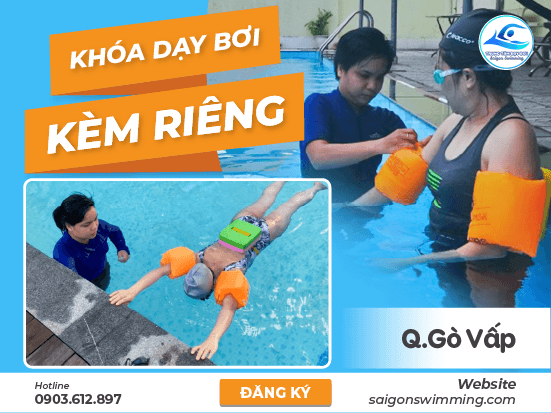 Lớp học bơi 1 kèm 1 ở Quận Gò Vấp tại trung tâm Sài Gòn Swimming